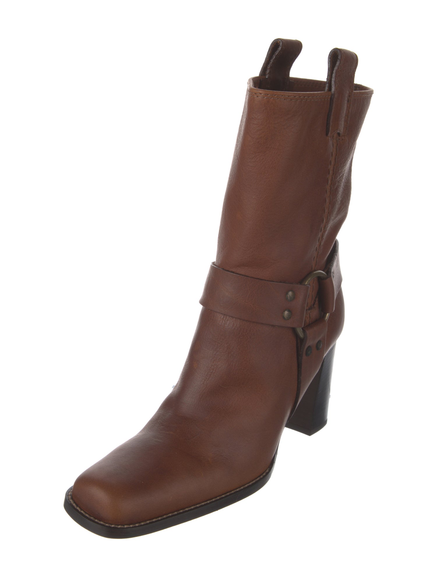 Michael Kors Leather Moto Boots