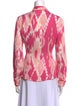 Michael Kors Printed Long Sleeve Button-Up Top
