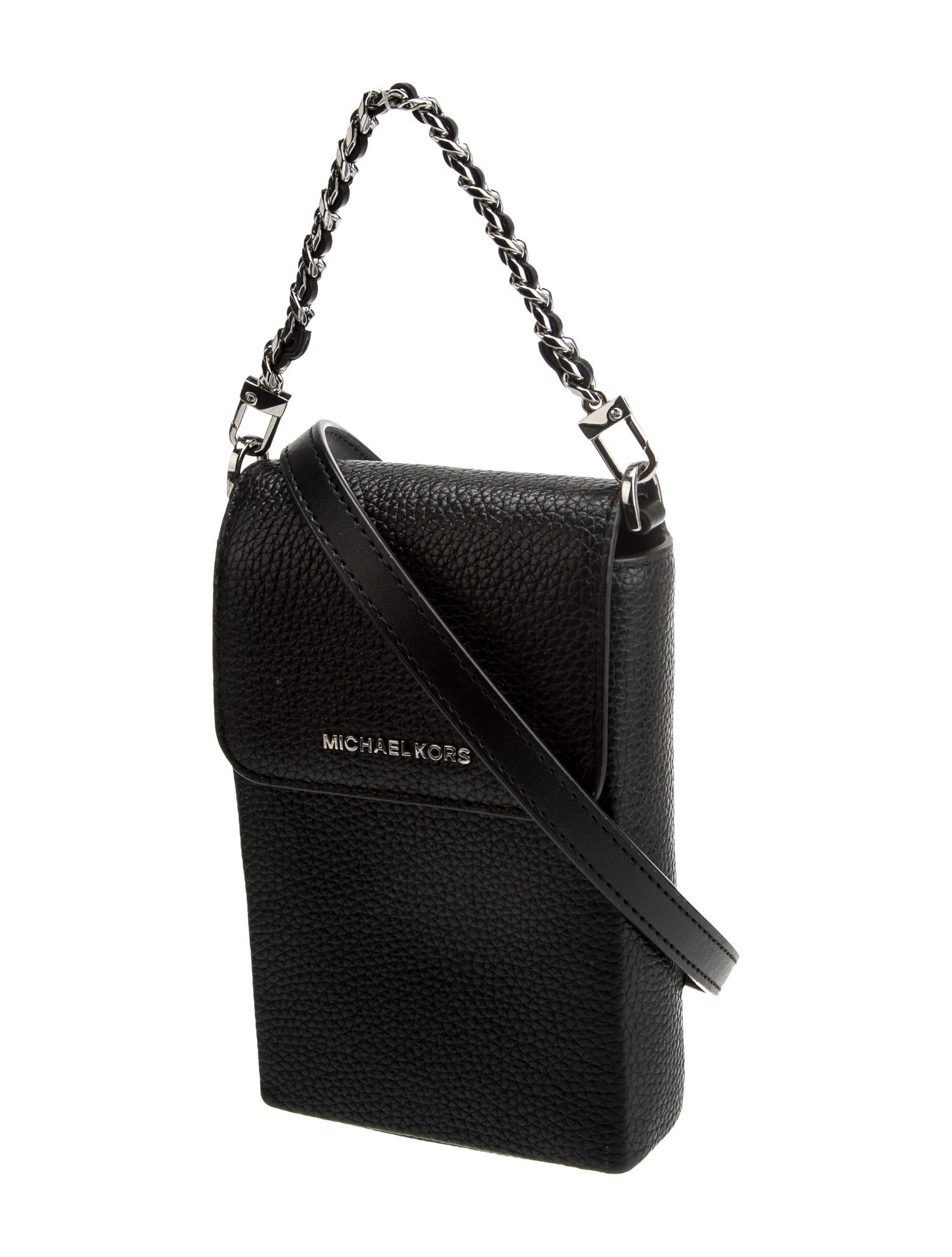 Michael Kors Leather Top Handle Bag Black Crossbody Bags