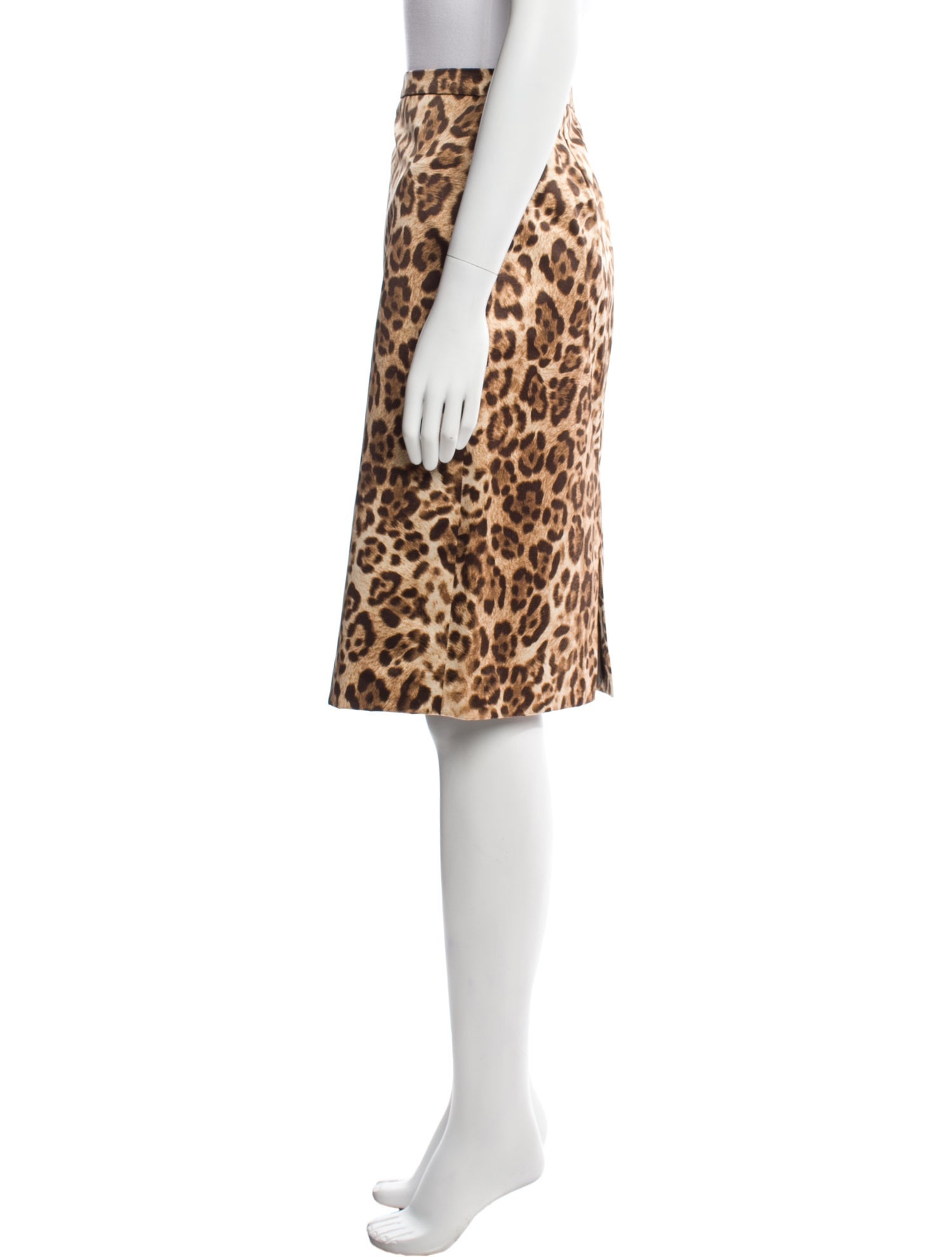 Michael Kors Animal Print Knee-Length Skirt