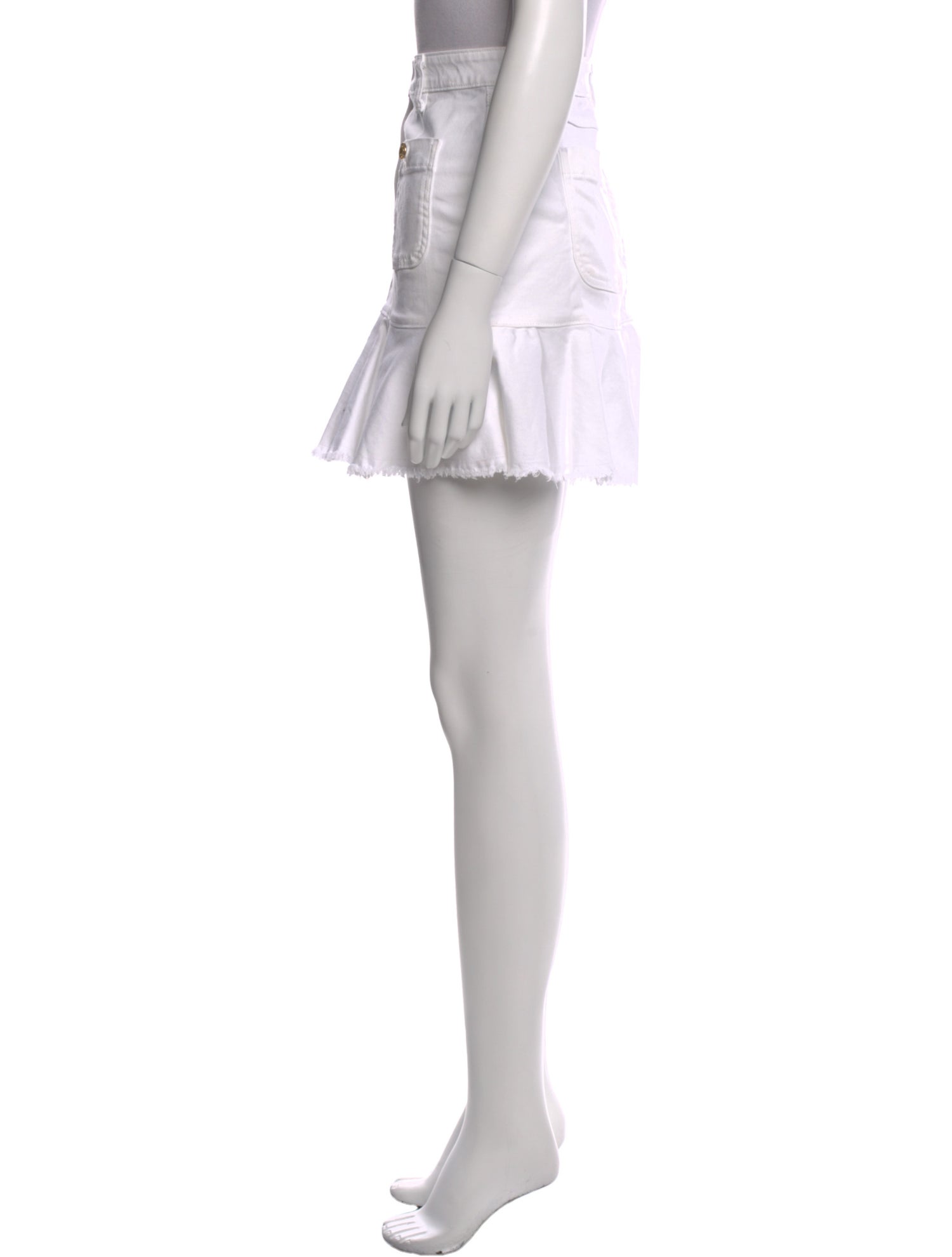 Michael Kors Raw-Edge Trim Mini Skirt