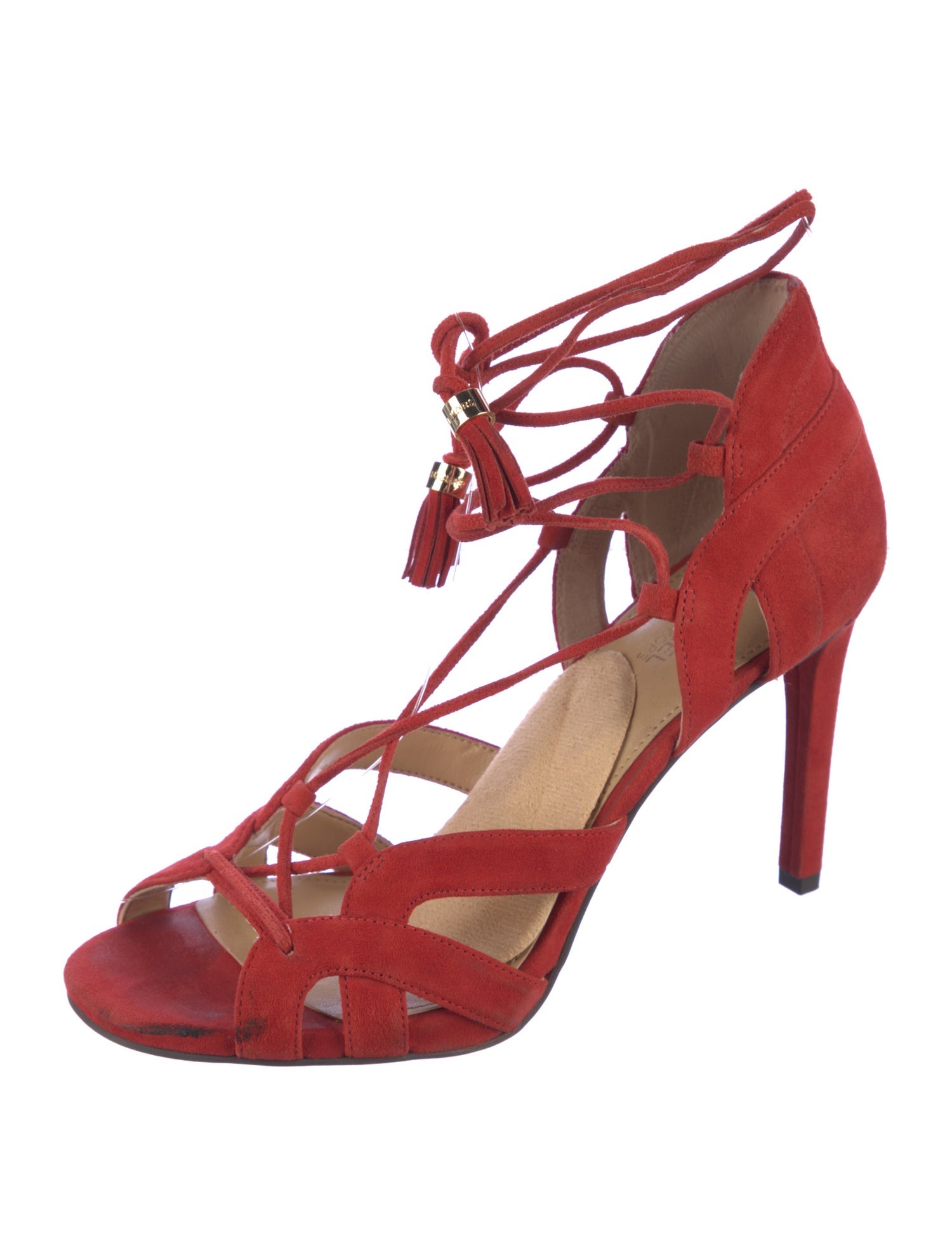 Michael Michael Kors Suede Tassel Accents Sandals