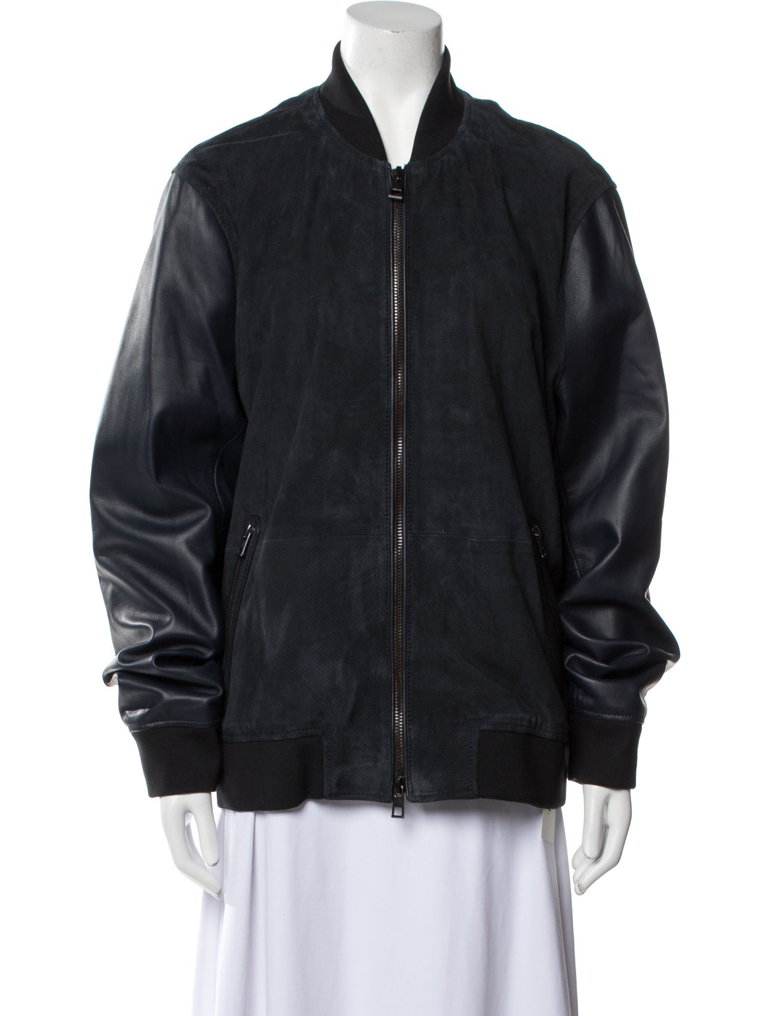 Michael Kors Lamb Leather Bomber Jacket