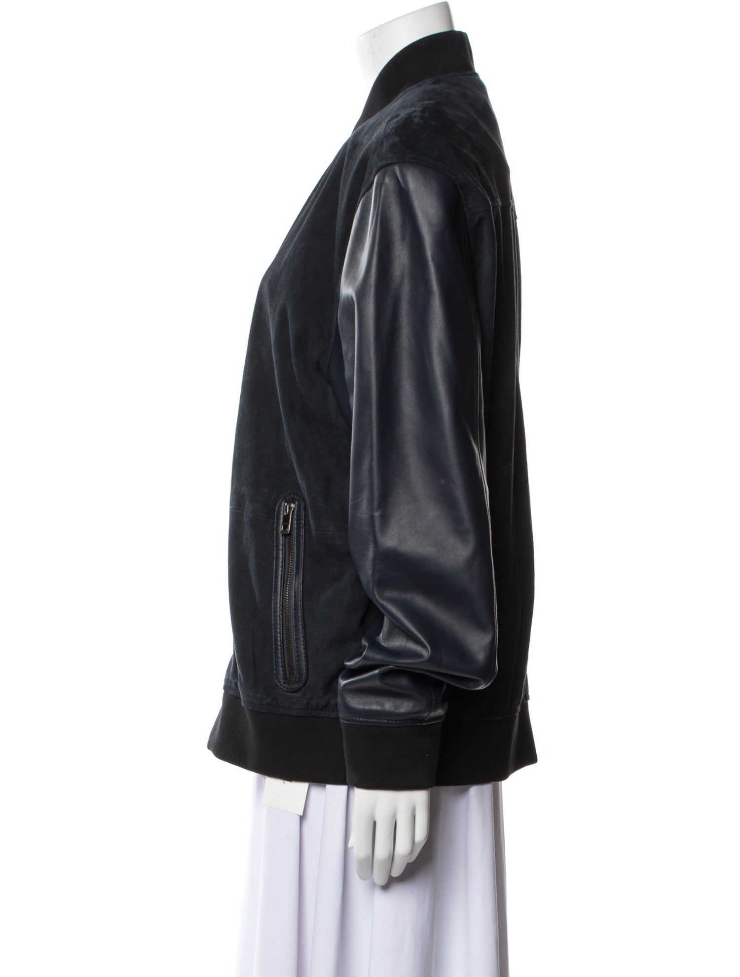 Michael Kors Lamb Leather Bomber Jacket