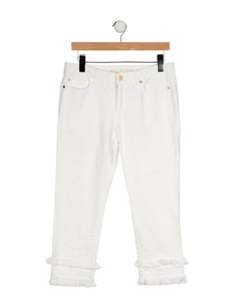 Michael Kors Mid-Rise Straight Leg Jeans