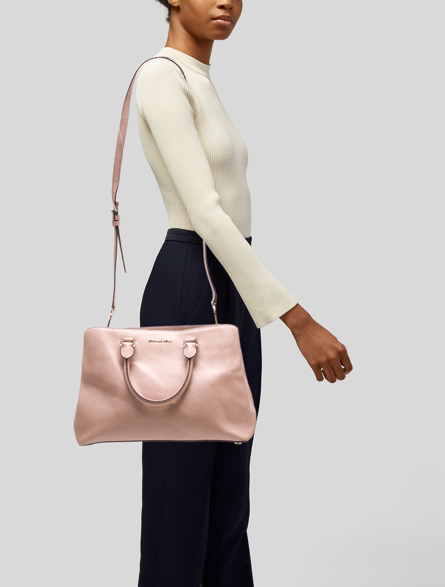 Michael Kors Saffiano Leather Top Handle Bag