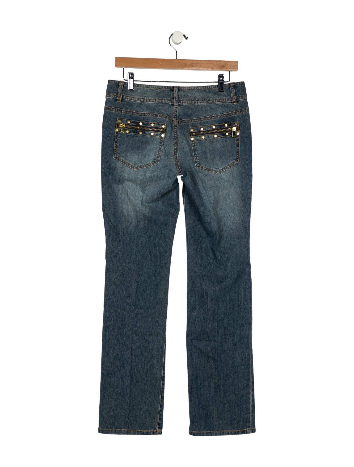 Michael Kors Mid-Rise Straight Leg Jeans