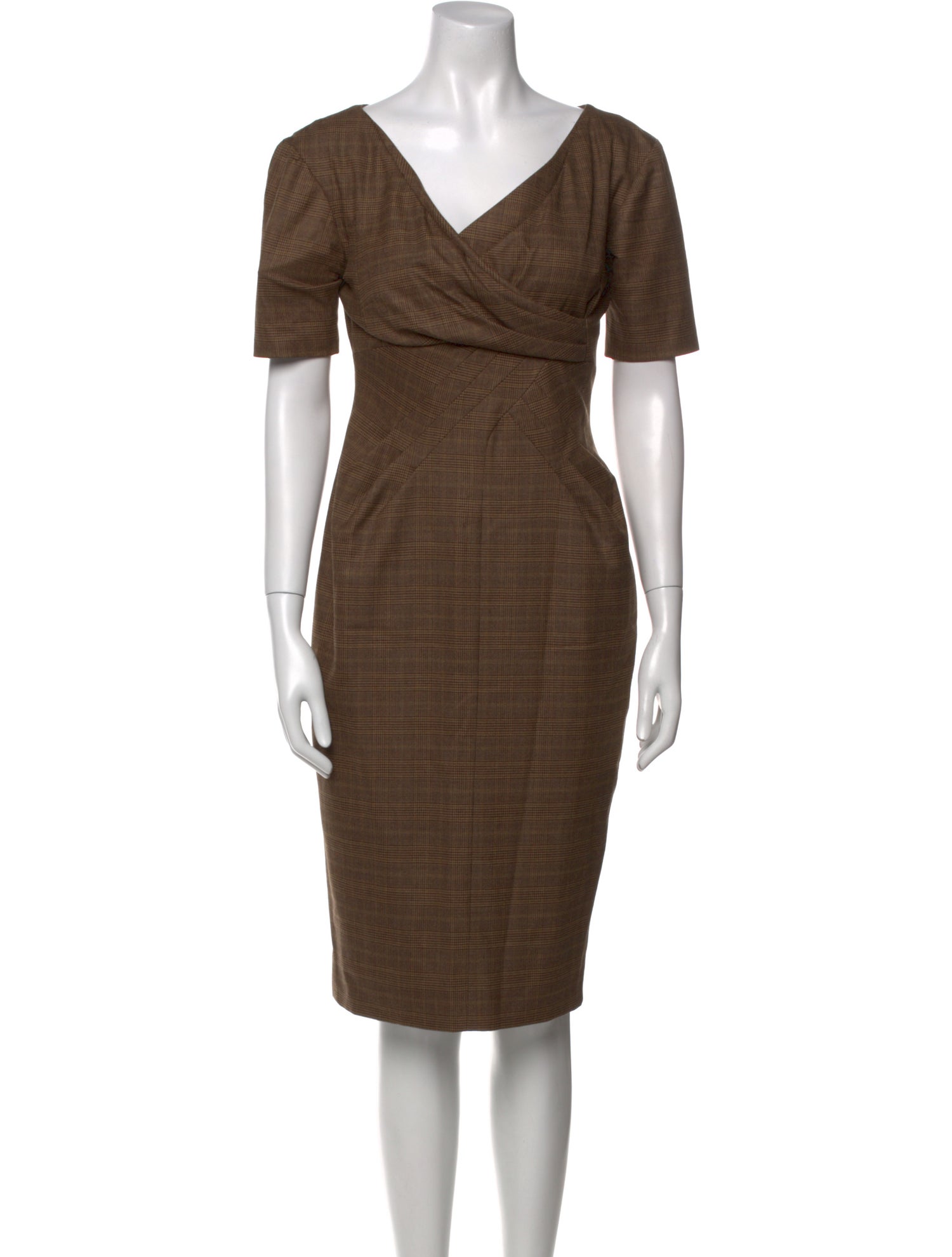 Michael Kors Virgin Wool Midi Length Dress