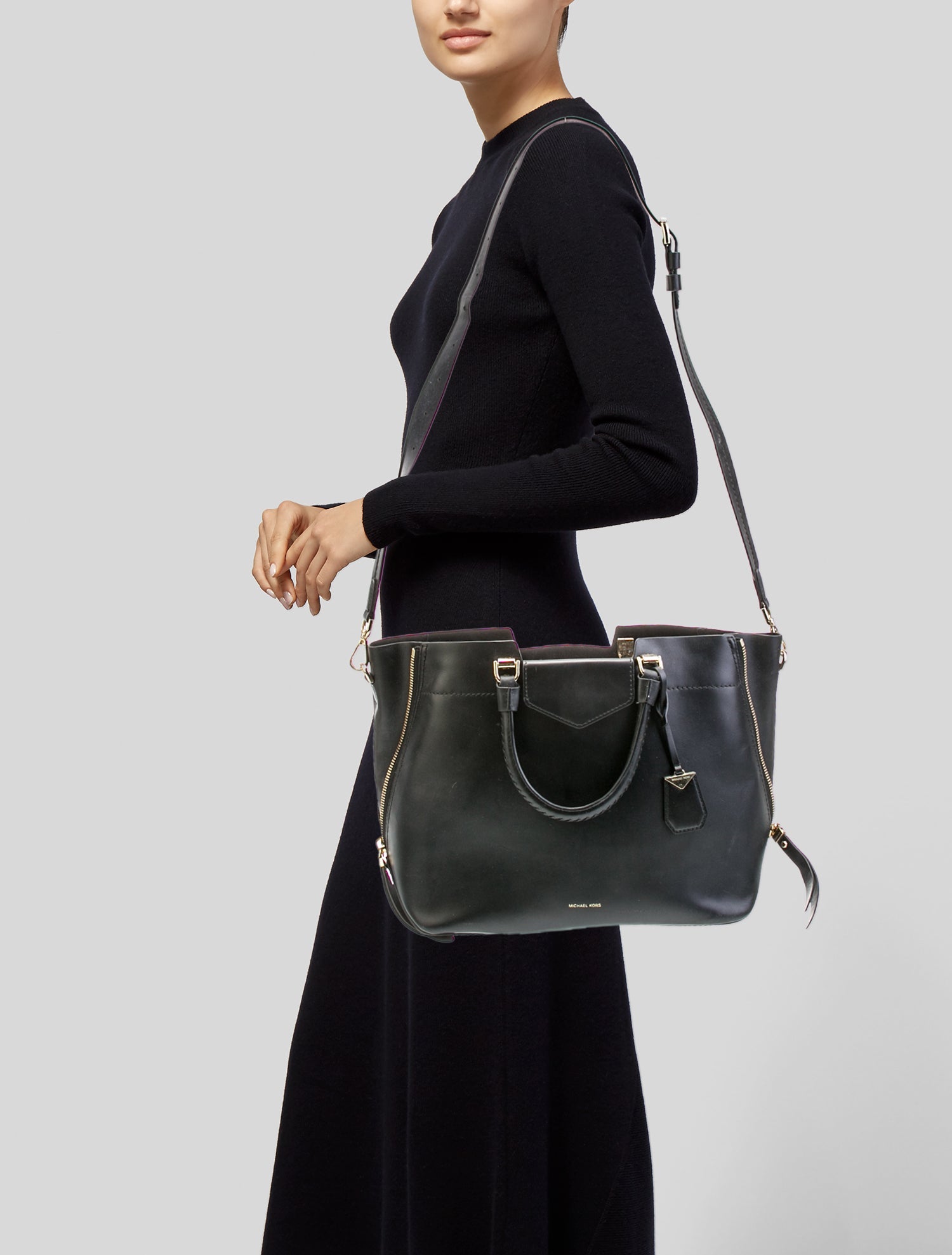 Michael Kors Leather Top Handle Bag