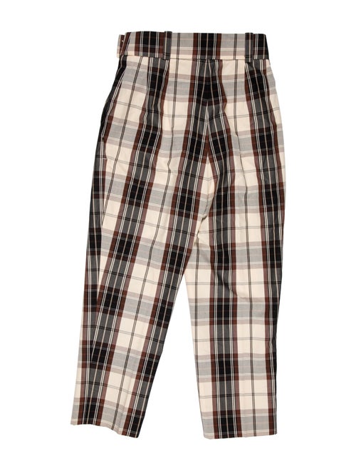 Michael Kors Plaid Print Straight Leg Pants