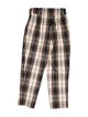 Michael Kors Plaid Print Straight Leg Pants
