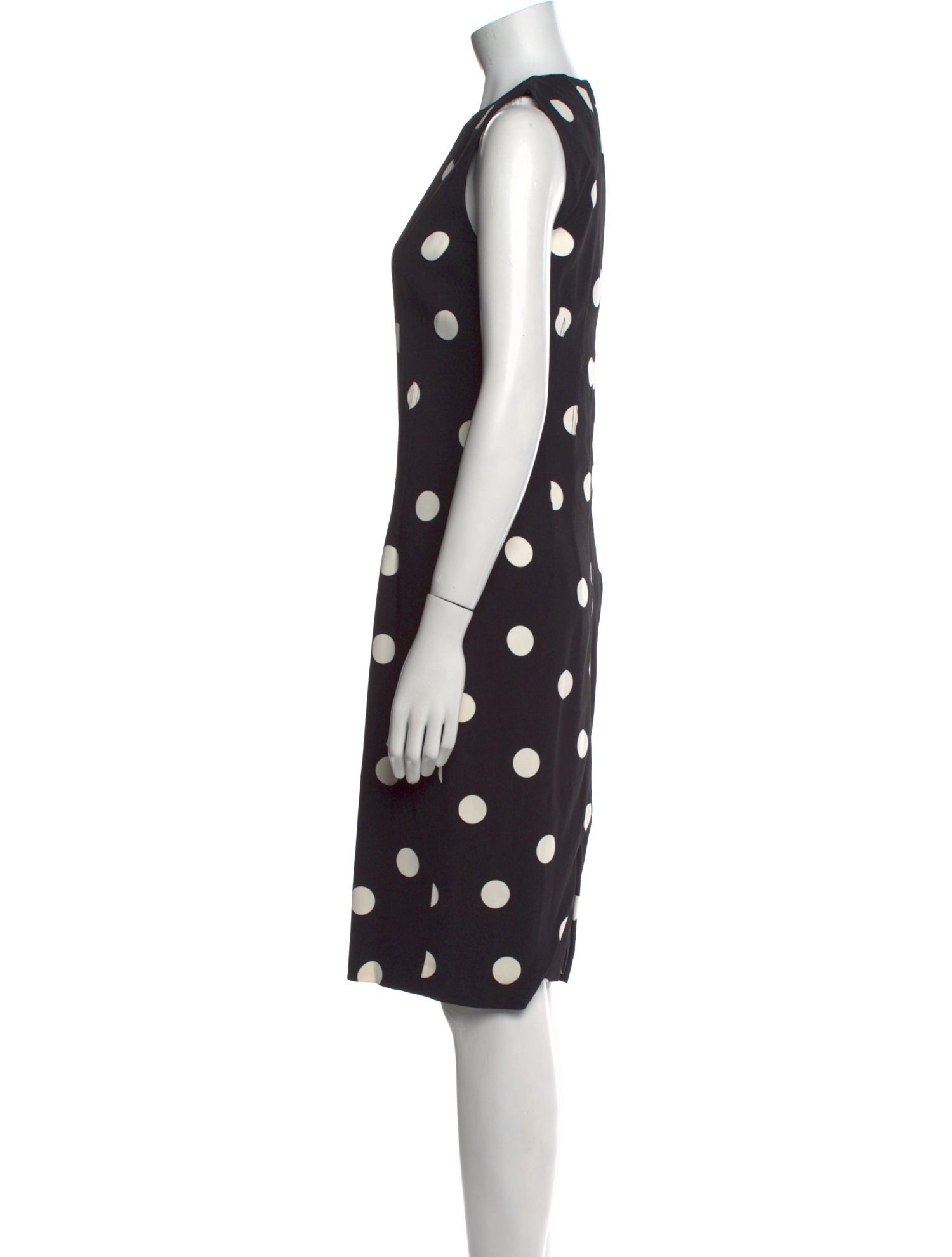 Michael Kors Polka Dot Print Midi Length Dress