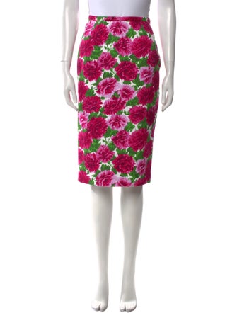 Michael Kors Floral Print Knee-Length Skirt