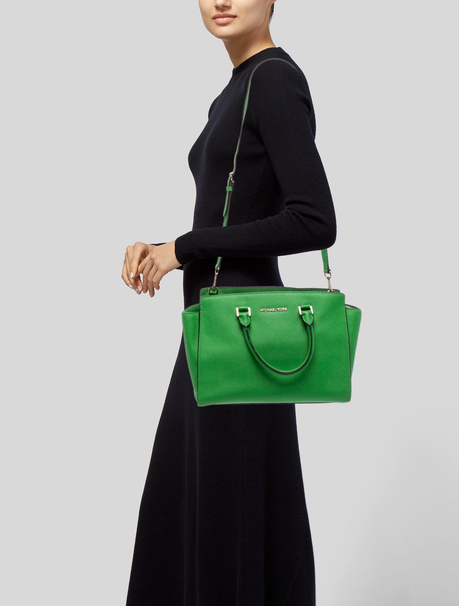 Michael Michael Kors Saffiano Leather Top Handle Bag