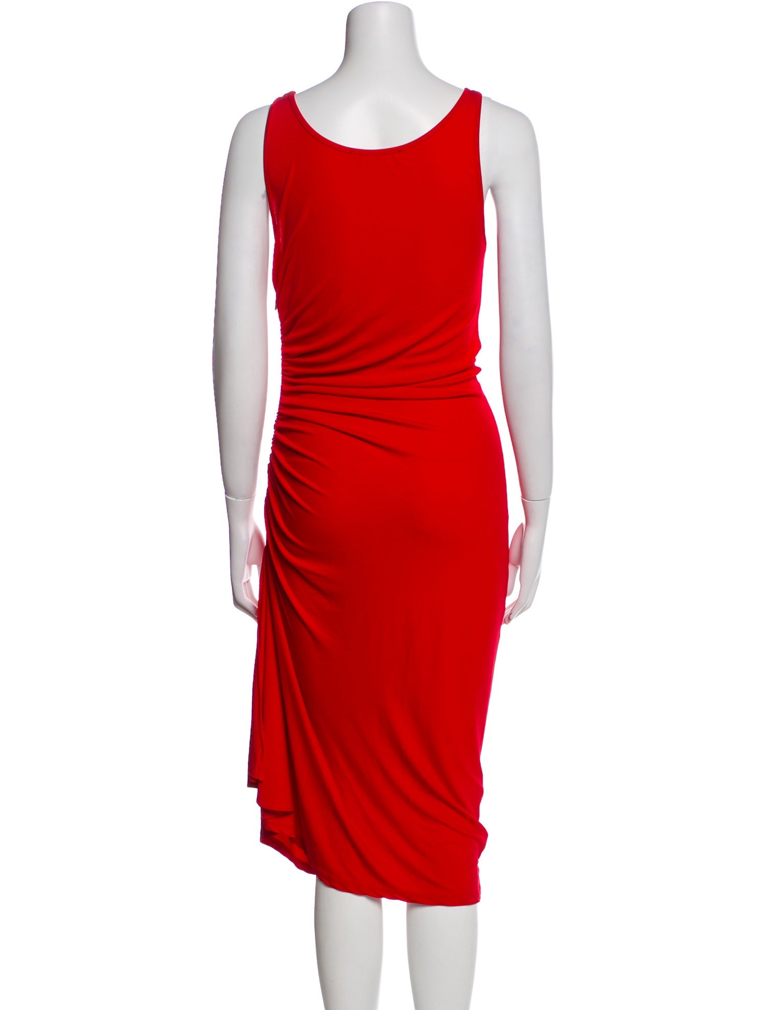 Michael Kors Bateau Neckline Midi Length Dress