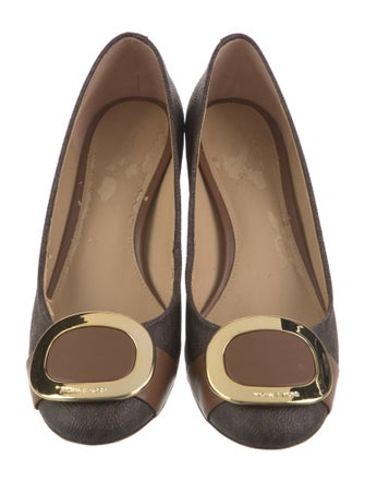 Michael Kors Monogram Pattern Wool Pumps