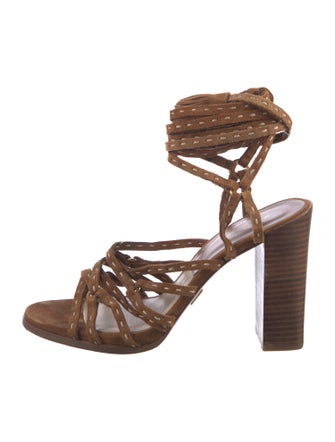 Michael Kors Suede Whipstitch Trim Sandals