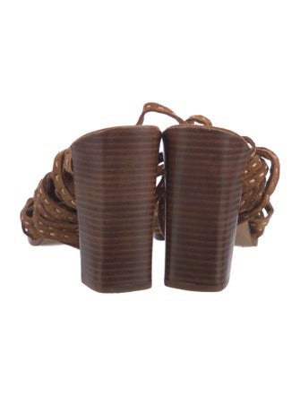 Michael Kors Suede Whipstitch Trim Sandals