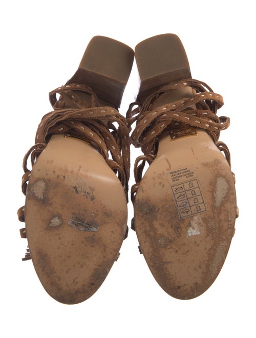 Michael Kors Suede Whipstitch Trim Sandals