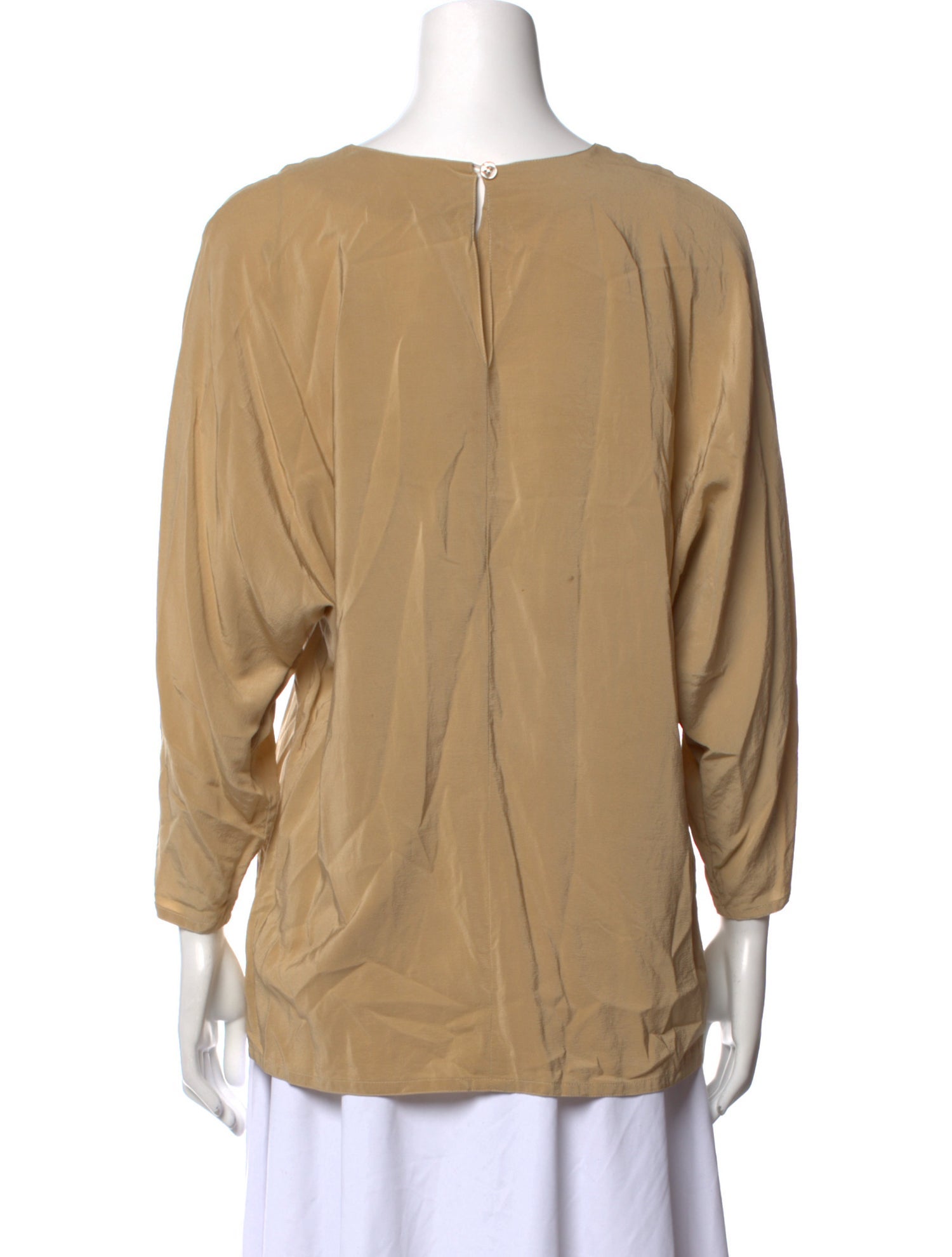 Michael Kors Silk Bateau Neckline Top