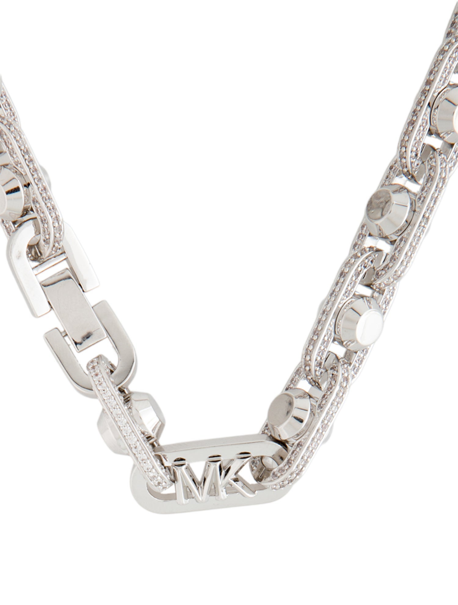 Michael Kors Crystal Pavé Chain Necklace