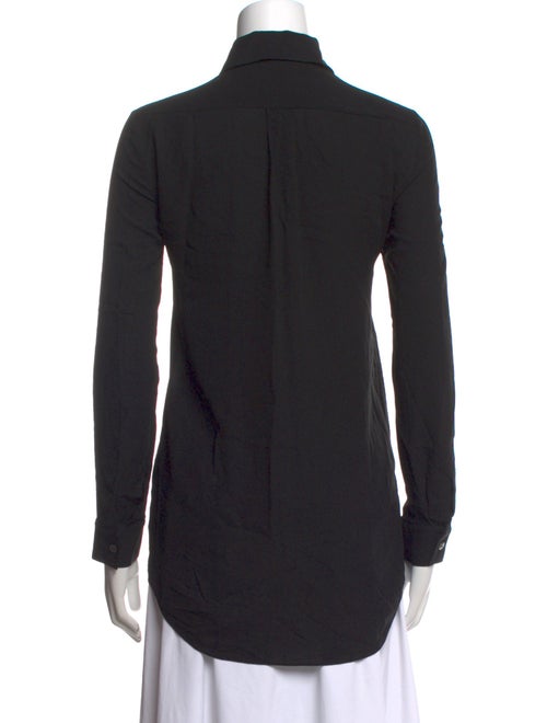 Michael Kors Silk Long Sleeve Button-Up Top