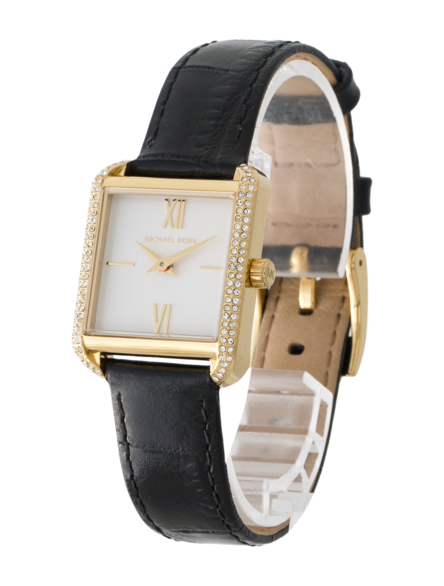 Michael Kors Lake Crocodile-Embossed Leather Watch