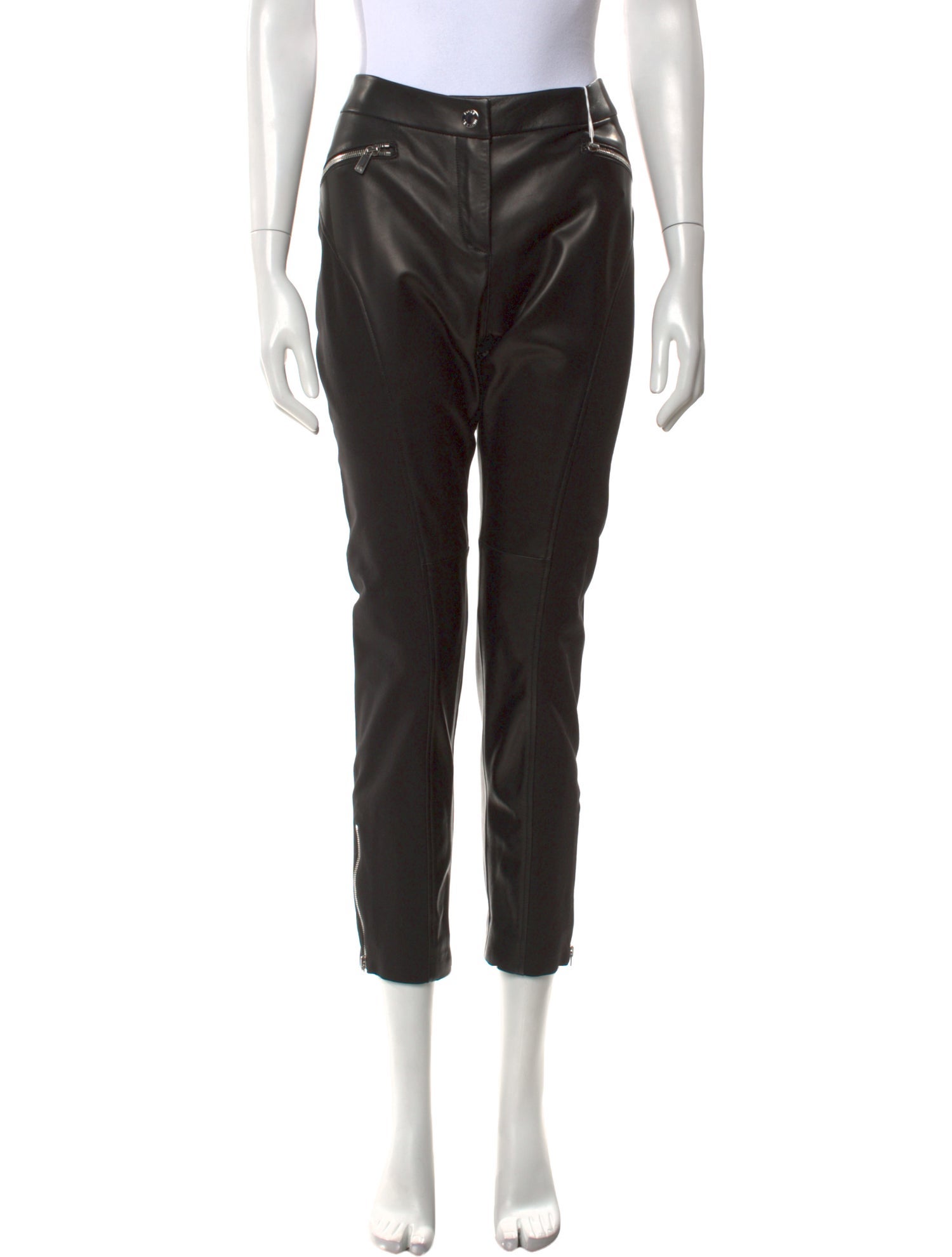 Michael Kors Leather Straight Leg Pants w/ Tags