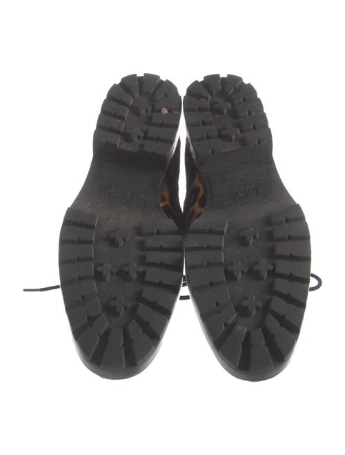 Michael Kors Ponyhair Animal Print Combat Boots