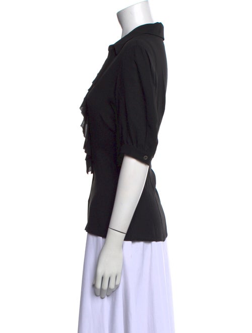 Michael Kors Three-Quarter Sleeve Button-Up Top