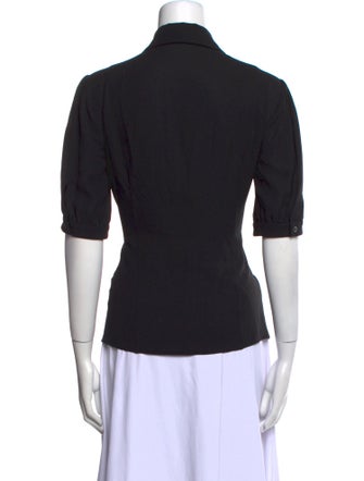 Michael Kors Three-Quarter Sleeve Button-Up Top