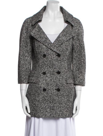 Michael Kors Virgin Wool Printed Blazer