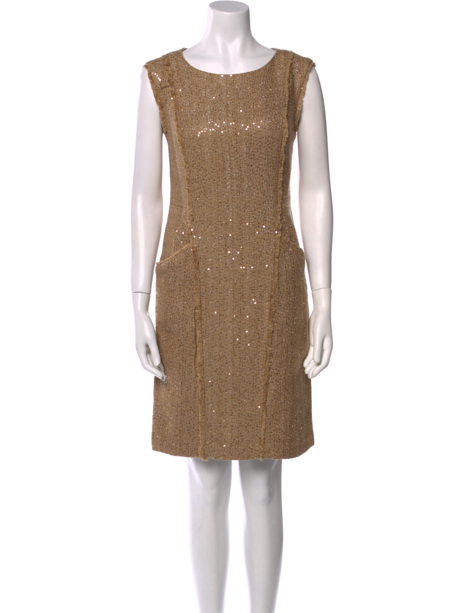 Michael Kors Bateau Neckline Knee-Length Dress