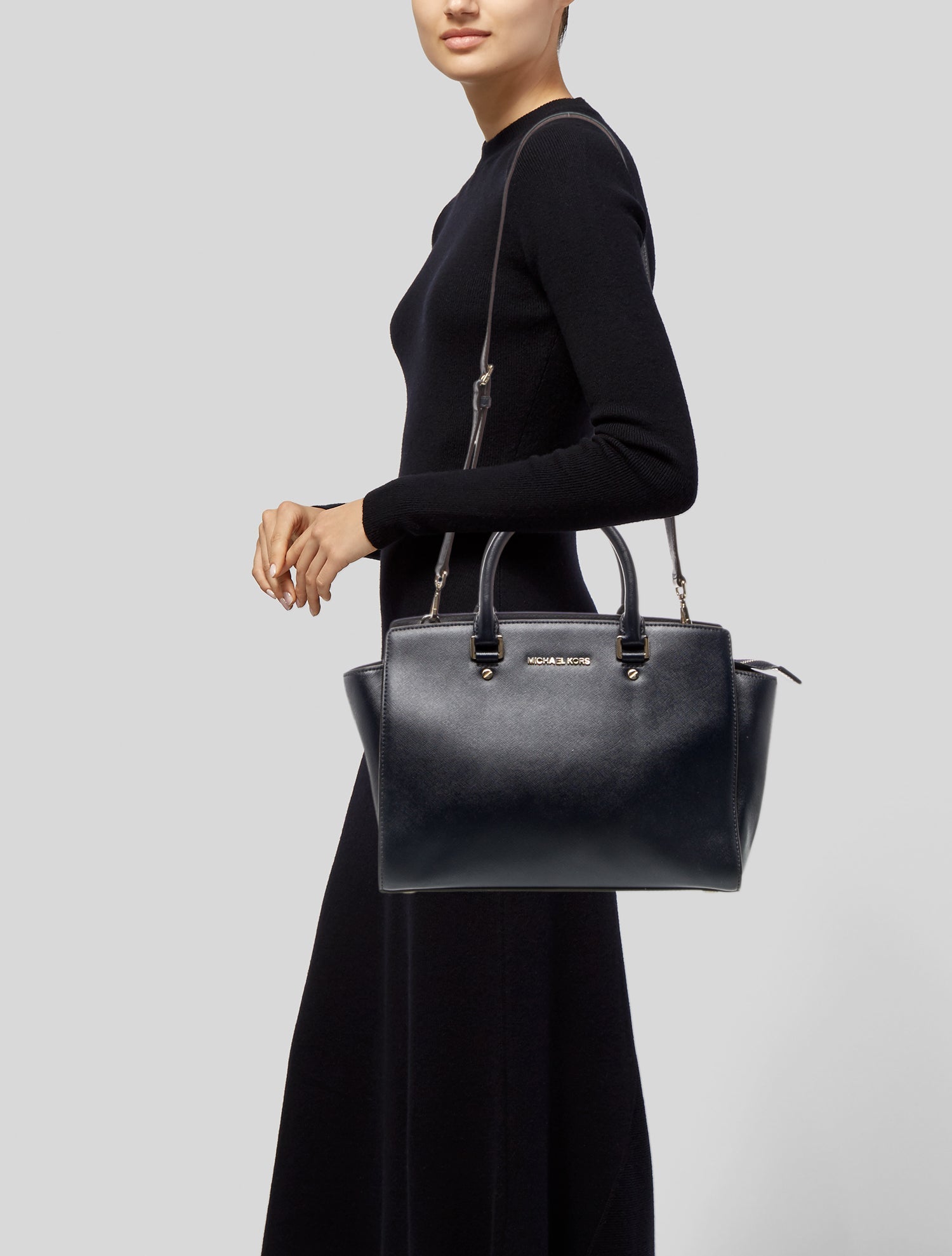 Michael Kors Saffiano Leather Top Handle Bag