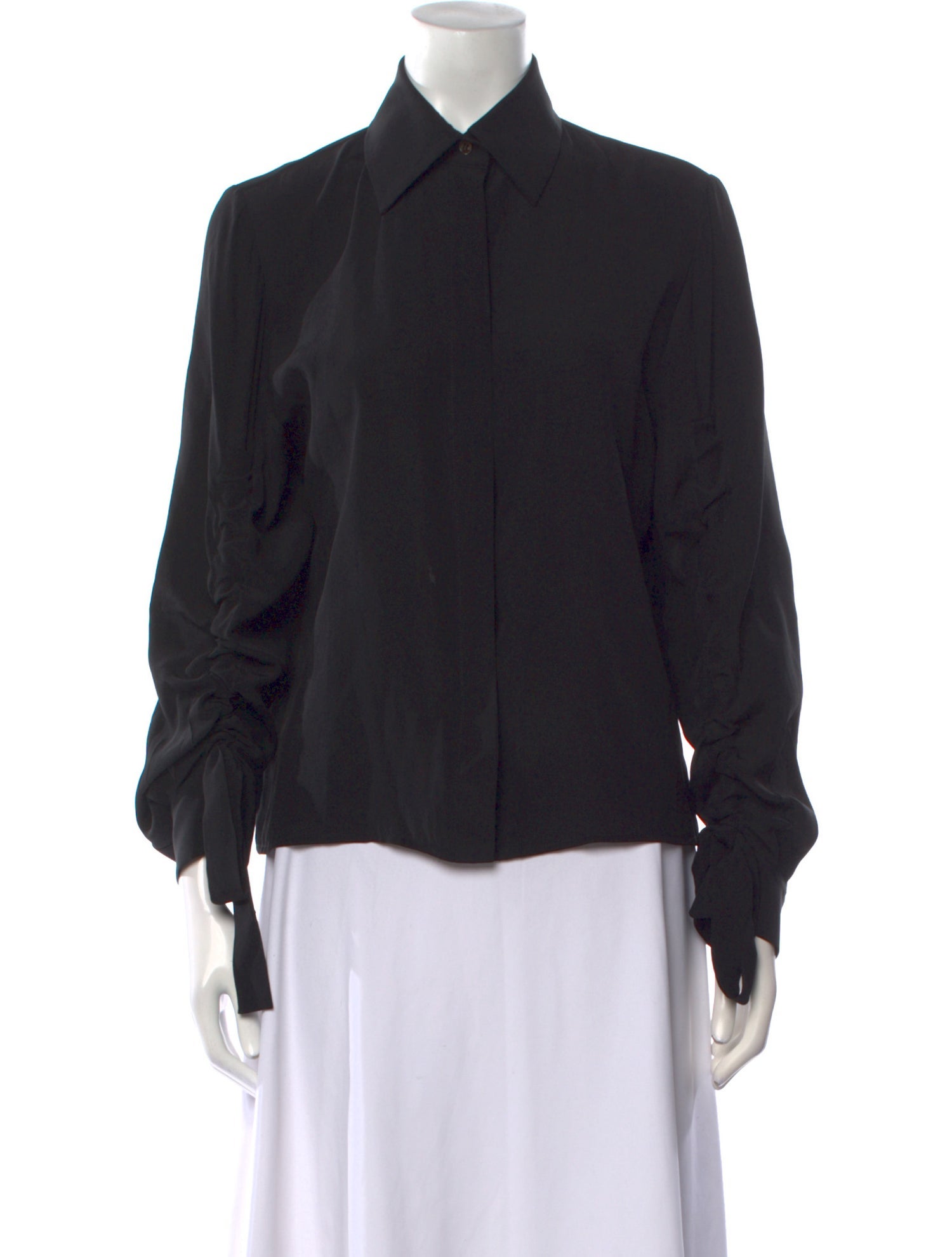 Michael Kors Collection Long Sleeve Button-Up Top