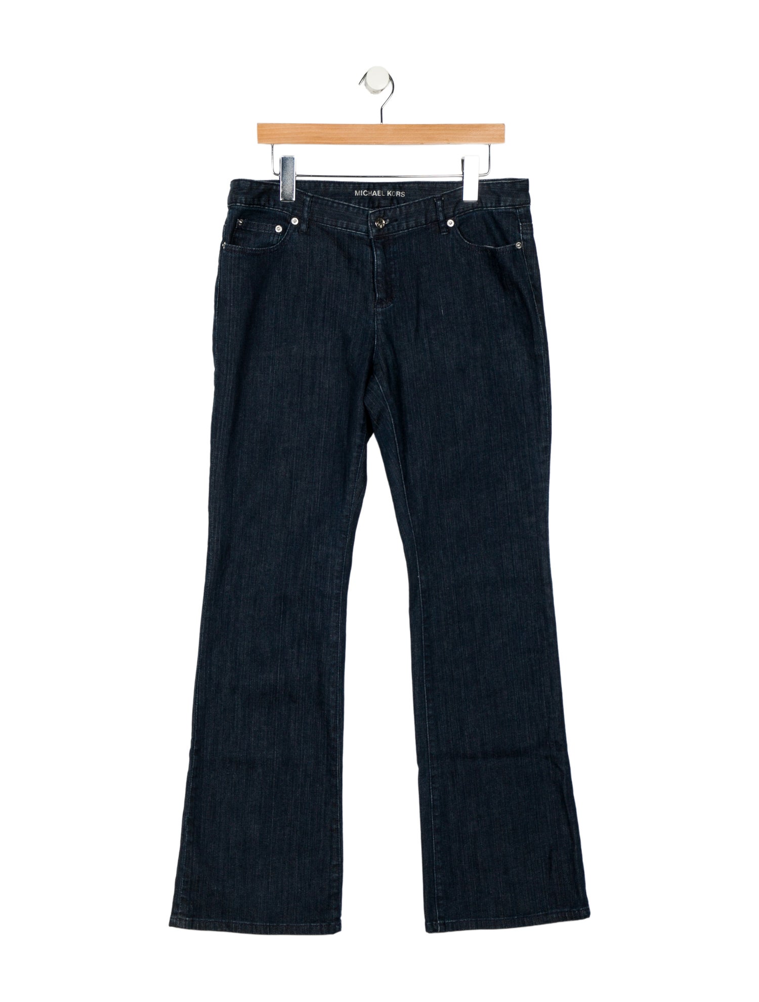 Michael Kors Mid-Rise Wide Leg Jeans