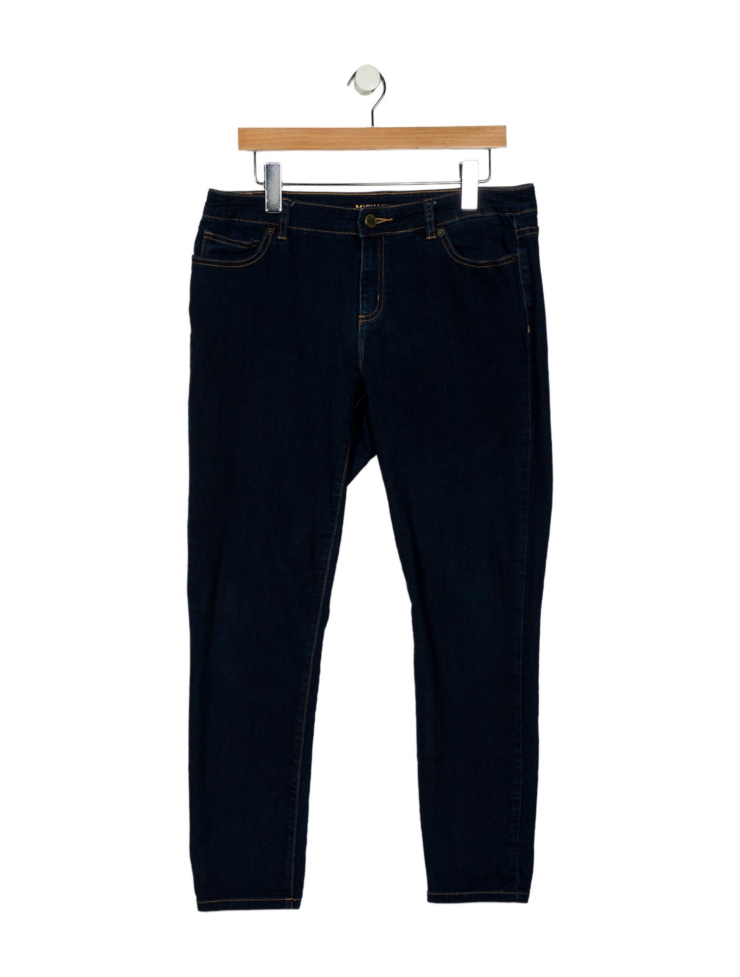 Michael Kors Mid-Rise Straight Leg Jeans