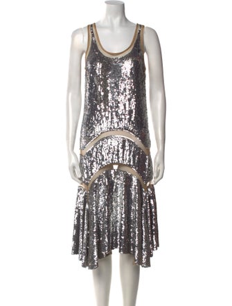 Michael Kors Sequin Midi Length Dress