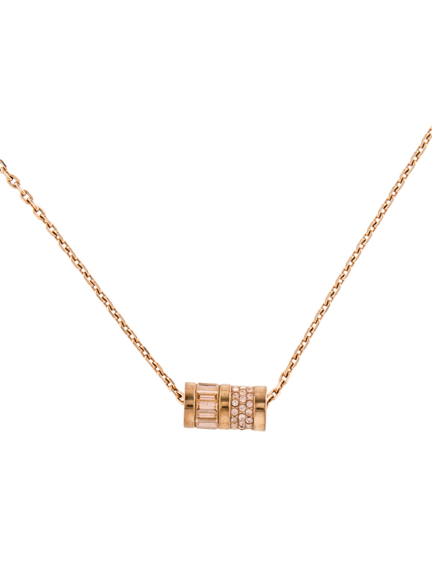Michael Kors Crystal Barrel Pendant Necklace