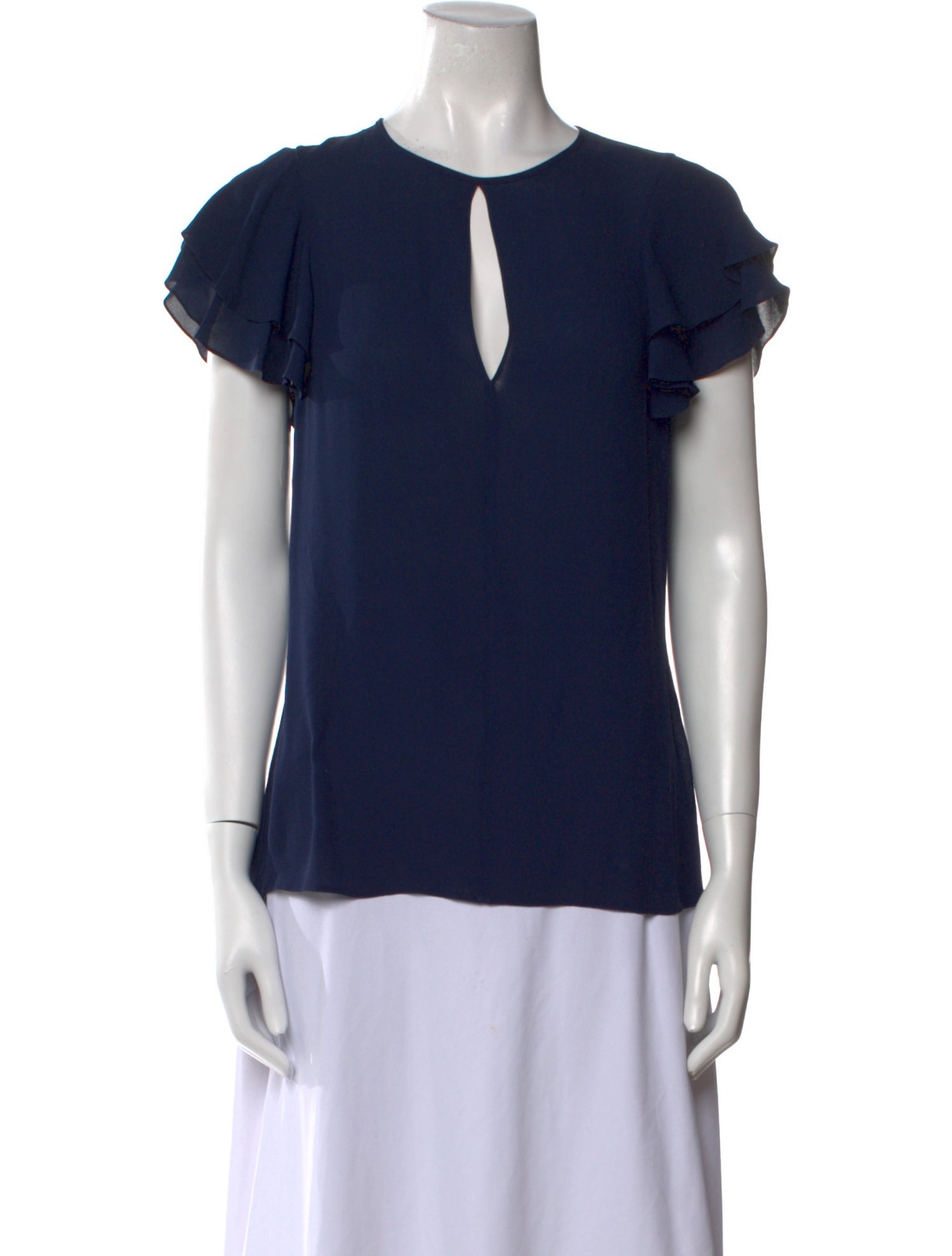 Michael Kors Silk Crew Neck Blouse