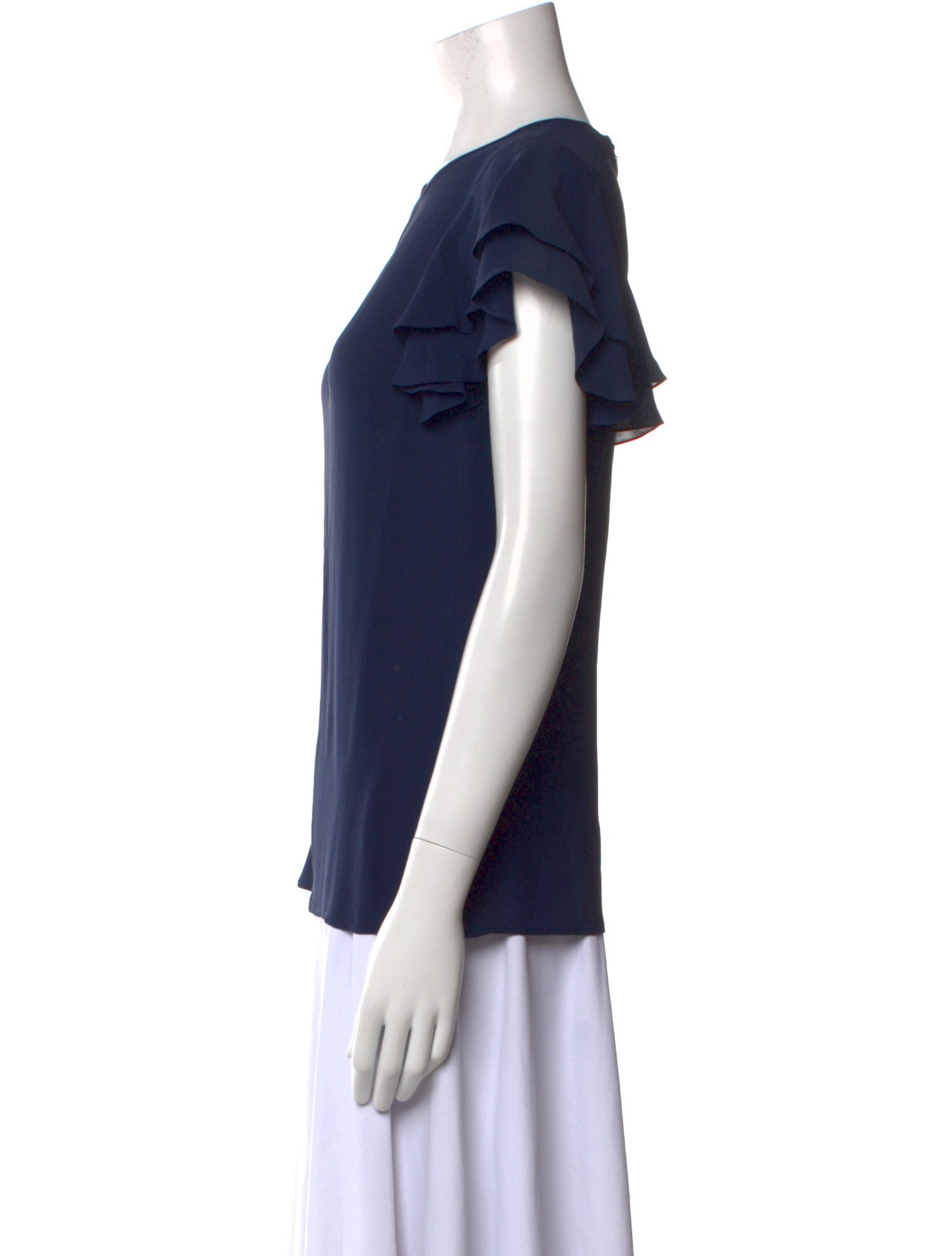 Michael Kors Silk Crew Neck Blouse