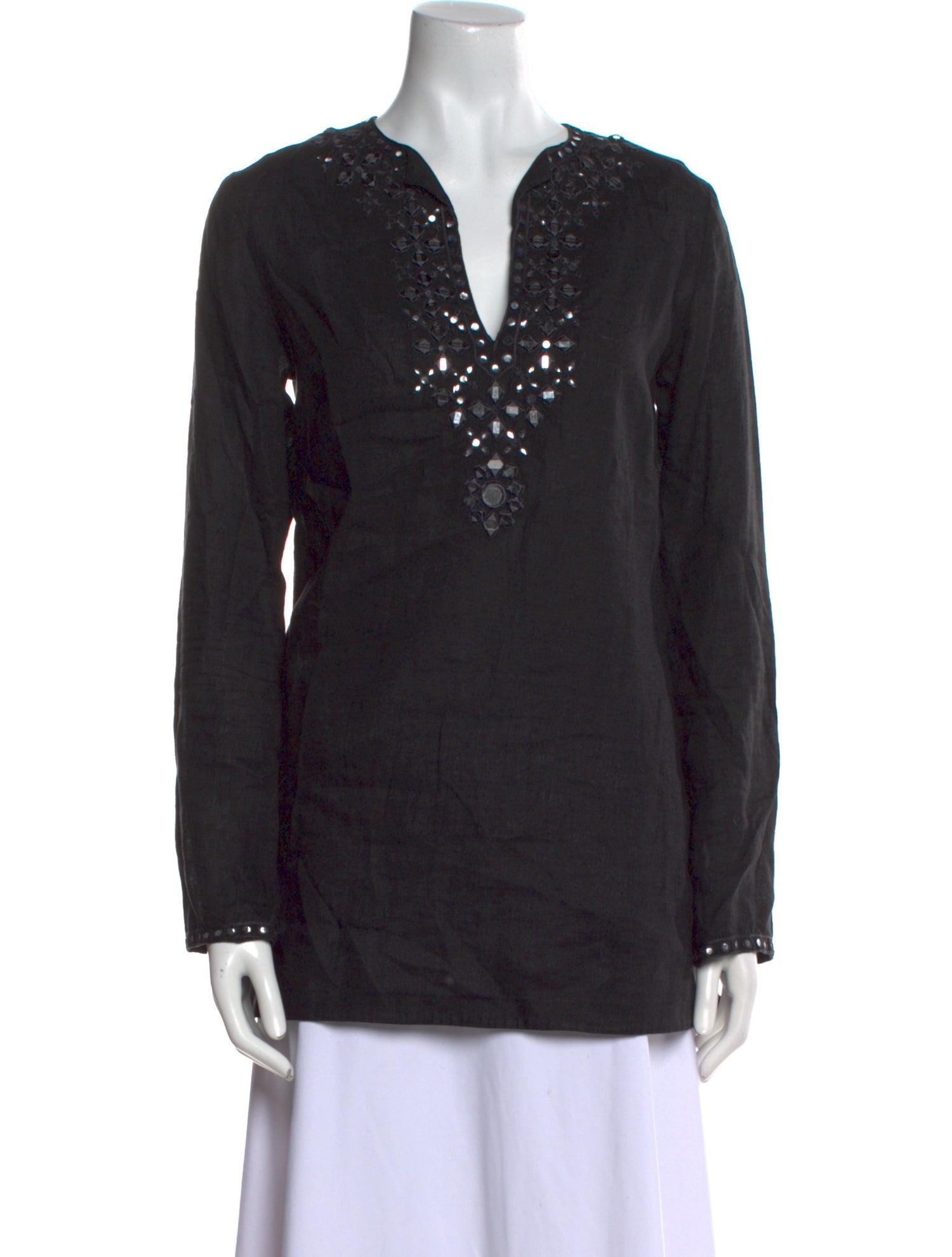 Michael Kors Linen V-Neck Tunic