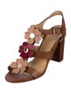 Michael Kors Leather T-Strap Sandals