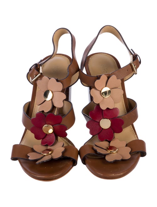 Michael Kors Leather T-Strap Sandals