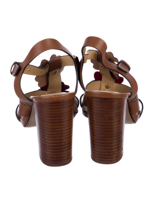 Michael Kors Leather T-Strap Sandals