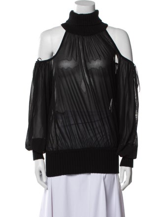 Michael Kors Turtleneck Long Sleeve Blouse