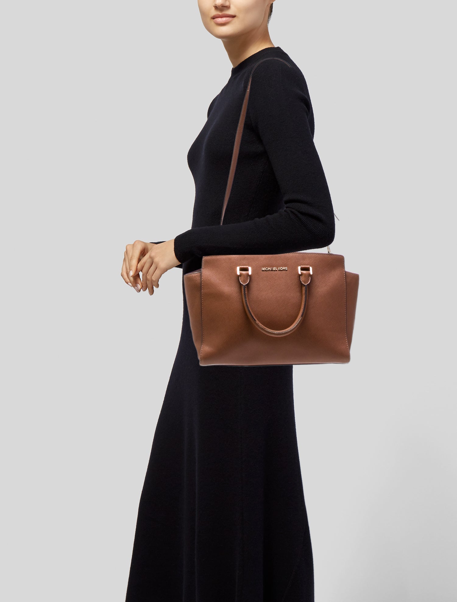 Michael Kors Saffiano Leather Top Handle Bag