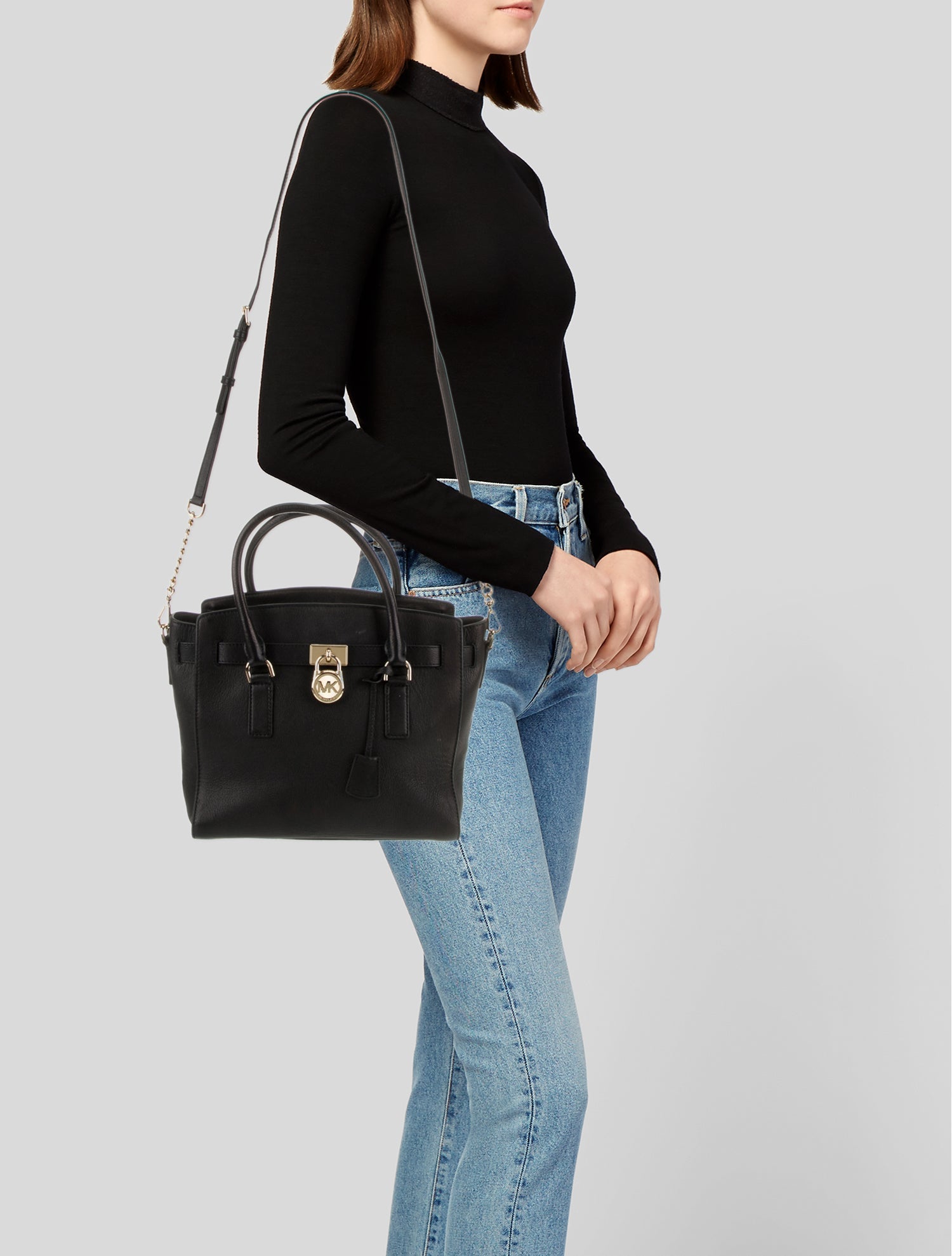 Michael Kors Leather Top Handle Bag