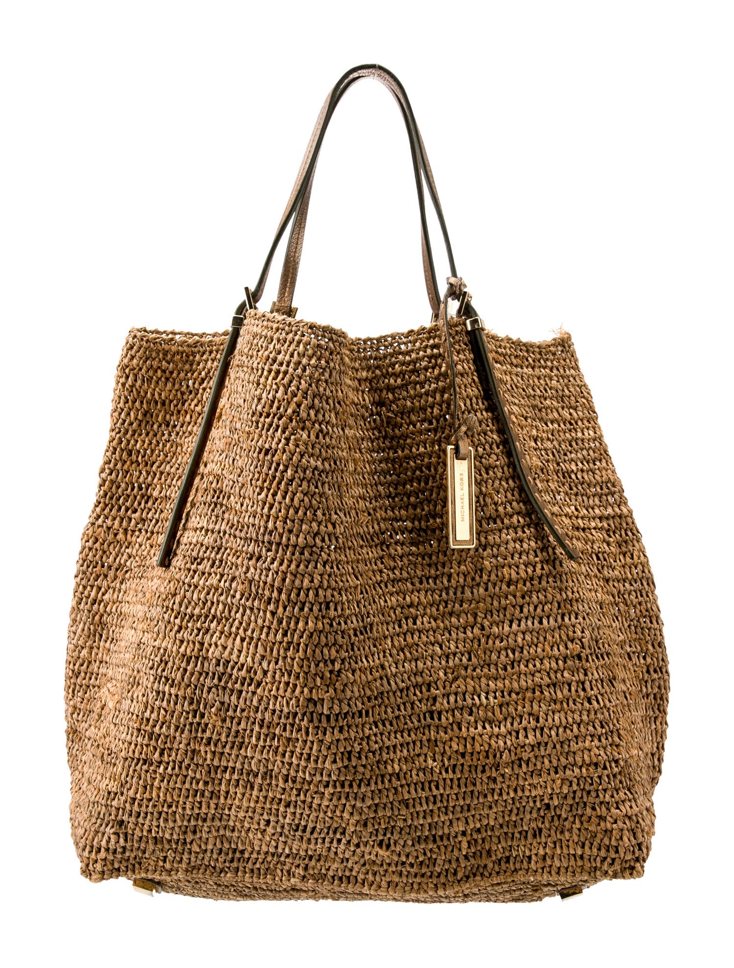 Michael Kors Raffia Bucket Bag