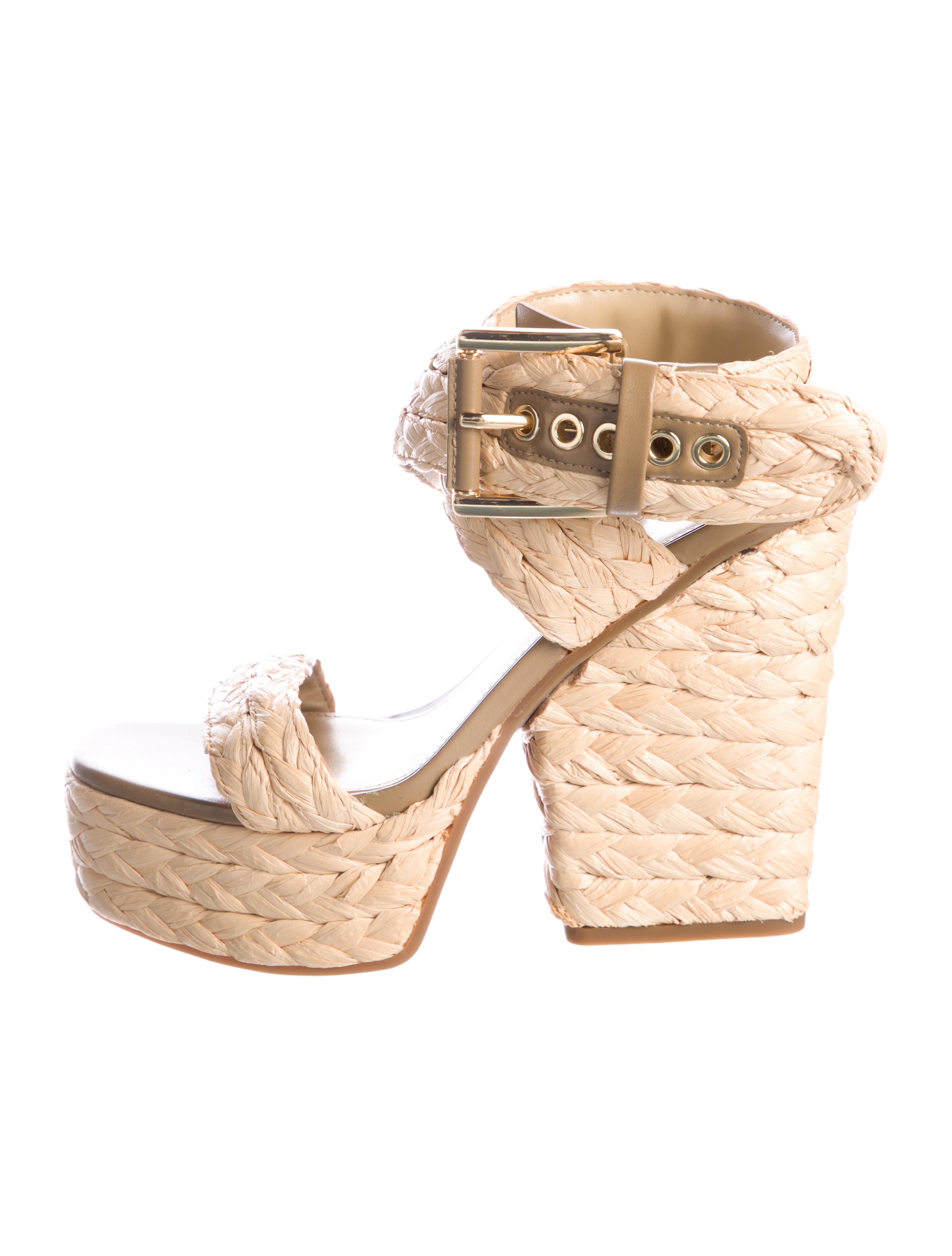 Michael Kors Raffia Floral Print Espadrilles